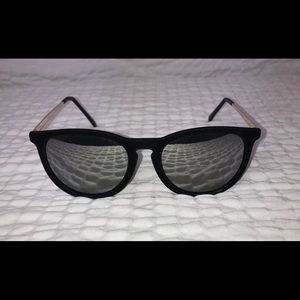 Unisex Velvet Circular Keyhole Sunglasses